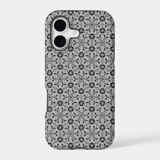 Geo Hexagon Schwarz + Silber Muster iPhone 5 Hülle