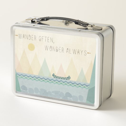 Geo im Freieni | wandern häufig, Wunder häufig Metall Lunch Box (Rückseite)