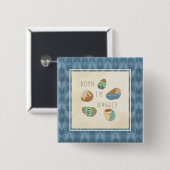 Geo im Freienix | geboren zu wandern Button (Vorne & Hinten)