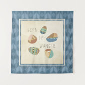 Geo im Freienix | geboren zu wandern Wandteppich (Vorderseite (Horizontal))