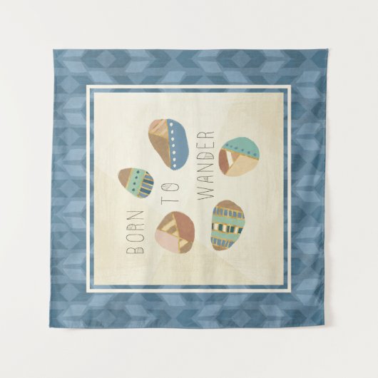 Geo im Freienix | geboren zu wandern Wandteppich (Vorderseite)