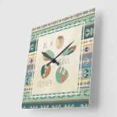 Geo im Freienviii | ist ein Soul-Sucher Quadratische Wanduhr (Winkel)