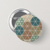 Geo im Freienxi | blaues u. grünes Stammes- Muster Button (Vorne & Hinten)