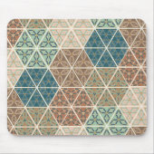 Geo im Freienxi | blaues u. grünes Stammes- Muster Mousepad (Vorne)