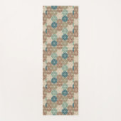 Geo im Freienxi | blaues u. grünes Stammes- Muster Yogamatte (Vorderseite)