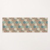 Geo im Freienxi | blaues u. grünes Stammes- Muster Yogamatte (Vorderseite (Horizontal))