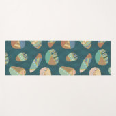 Geo im Freienxii | blaues u. grünes geometrisches Yogamatte (Vorderseite (Horizontal))