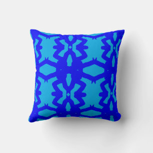 Geo Intertwine Blau Kissen
