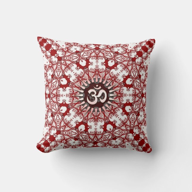 Geo-Lace Mandala White OM Cushion / Kissen (Vorderseite)