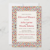 Geo Mandala Pattern Probe Dinner Einladung (Vorderseite)