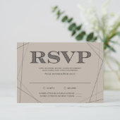 Geo Modern Bar / Bat Mitzvah RSVP Card (Stehend Vorderseite)