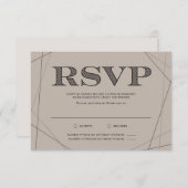 Geo Modern Bar / Bat Mitzvah RSVP Card (Vorne/Hinten)