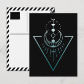 geo Mondphasen Postkarte (Vorne/Hinten)