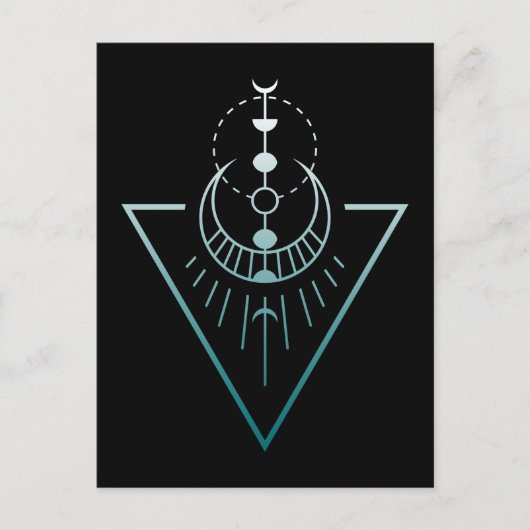 geo Mondphasen Postkarte (Vorderseite)