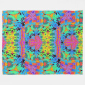 Geo-Muster-Chaos Fleecedecke (Vorderseite (Horizontal))