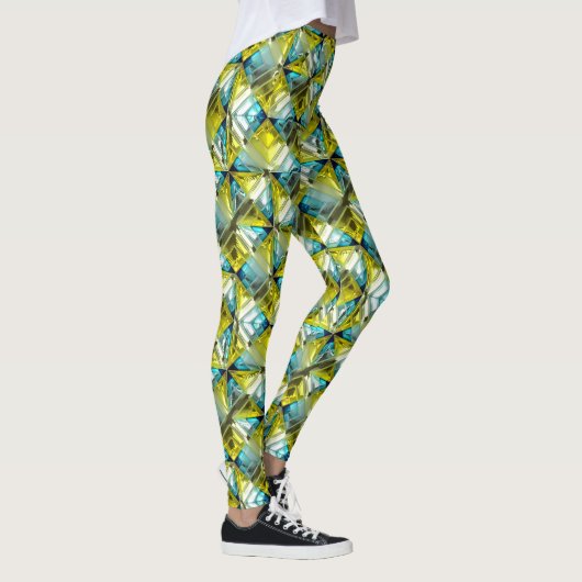 Geo Muster X1-4 Bildoptionen Leggings (Rechts)