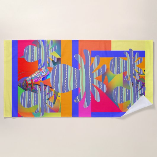 Geo Octopus Strandtuch (Vorderseite)