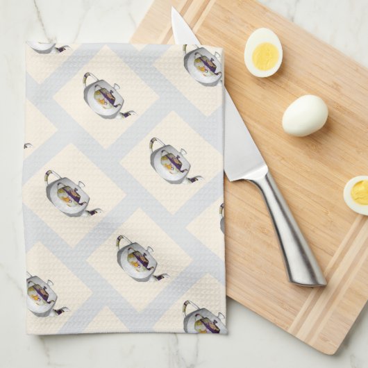 Geo Pattern Double Teapot Geschirrtuch (Viertel Falte)