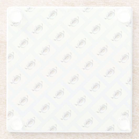 Geo Pattern Double Teapot Glasuntersetzer (Rückseite)