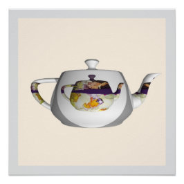 Geo Pattern Double Teapot Poster