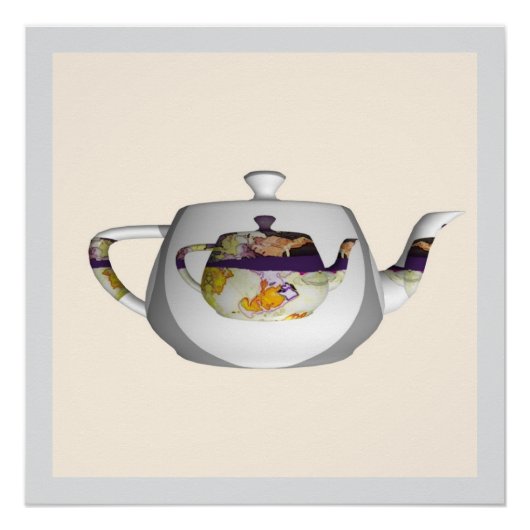 Geo Pattern Double Teapot Poster (Vorderseite)
