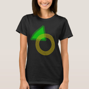 Geo Print Shadow Stripte Formen Grafisches T-Shirt