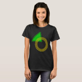 Geo Print Shadow Stripte Formen Grafisches T-Shirt (Vorne ganz)