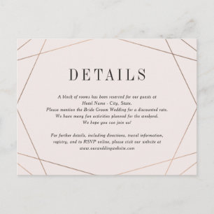 Geo-Rahmen-Hochzeitungs-Detailkarte Postkarte