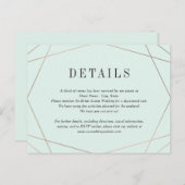 Geo-Rahmen-Hochzeitungs-Detailkarte Postkarte (Vorne/Hinten)