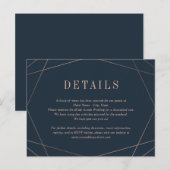 Geo-Rahmen-Hochzeitungs-Detailkarte Postkarte (Vorne/Hinten)