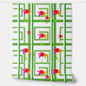 Geo Rainbow Floral Grid Tapete (Abrollen)