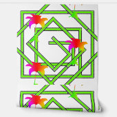 Geo Rainbow Floral White Tapete (Abrollen)