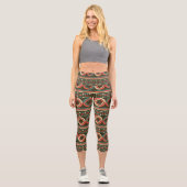 Geo Retro Circles Capri Leggings (Vorderseite)