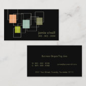 Geo-Retro Geschäfts-Karte Visitenkarte (Vorne/Hinten)