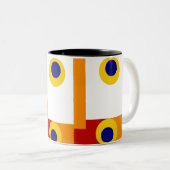 Geo Retro Kaffee-Tasse Zweifarbige Tasse (VorderseiteRechts)