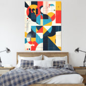 Geo Rhythm Leinwanddruck (Insitu (Schlafzimmer))