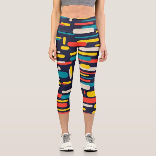 Geo Rounded Rectangle Capri Leggings (Vorderseite)