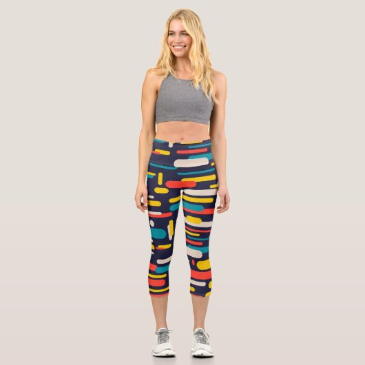 Geo Rounded Rectangle Capri Leggings (Vorderseite)