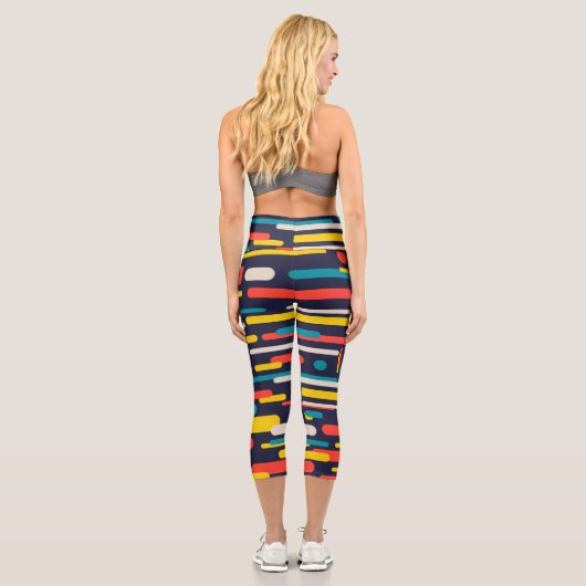 Geo Rounded Rectangle Capri Leggings (Rückseite)