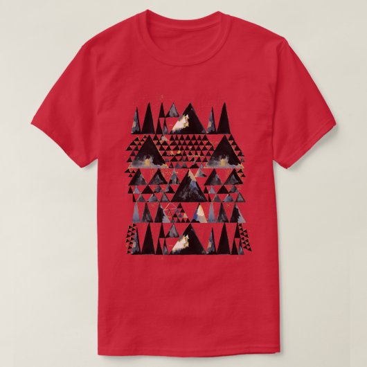 Geo Scandi Black Triangle Gold T-Shirt (Design vorne)