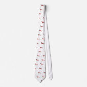 Geo-Silhouette für langhaarige Dackel Krawatte (Vorderseite)