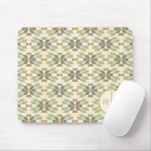 Geo Stammes- Muster des Monogramm-| des Schritt-| Mousepad (Mit Mouse)