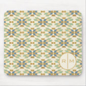 Geo Stammes- Muster des Monogramm-| des Schritt-| Mousepad (Vorne)