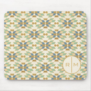 Geo Stammes- Muster des Monogramm-  des Schritt-  Mousepad