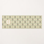 Geo Stammes- Muster des Monogramm-| des Schritt-| Yogamatte (Vorderseite (Horizontal))