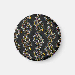 Geo-Streifen: Trendiges Vintage-Design Magnet