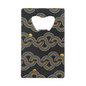 Geo Stripe: Trendy Vintages Design Geldbeutel Flaschenöffner (Rückseite)