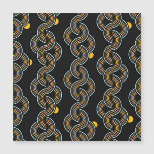 Geo Stripe: Trendy Vintages Design Magnetkarte