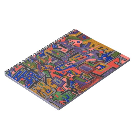 "Geo-Tech" Abstrakte Kunst Notizblock (Linke Seite)