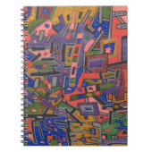 "Geo-Tech" Abstrakte Kunst Notizblock (Vorderseite)